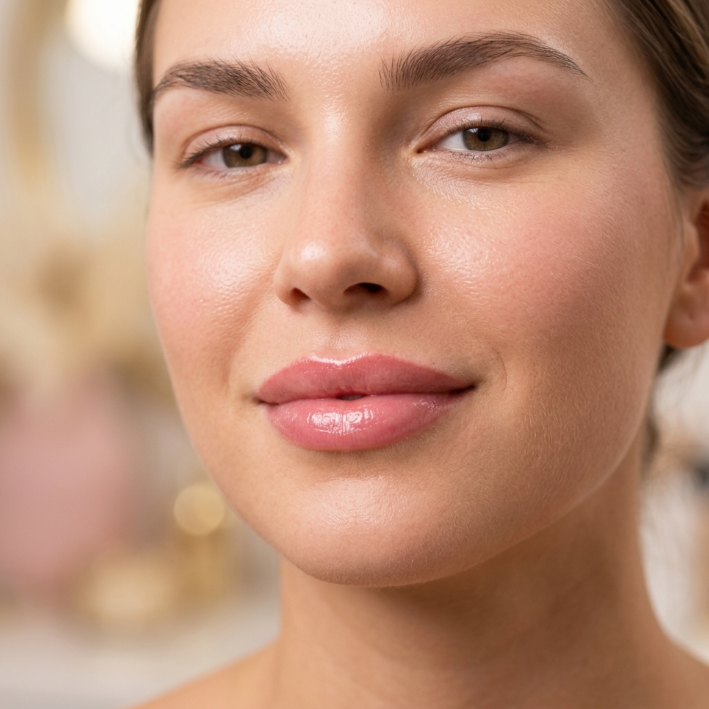 Close up of Lip Blushing Micropigmentation